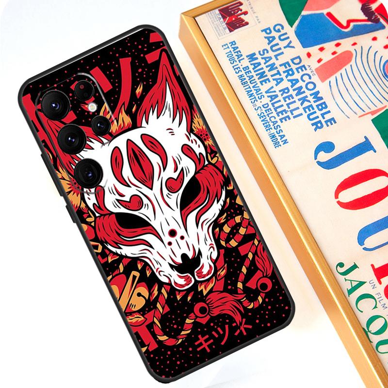 Чехол Kitsune Fox Art для Samsung Galaxy S23 Ultra S24 S22 S8 S9 S10 Plus Note 10 20 Ultra S20 S21 FE