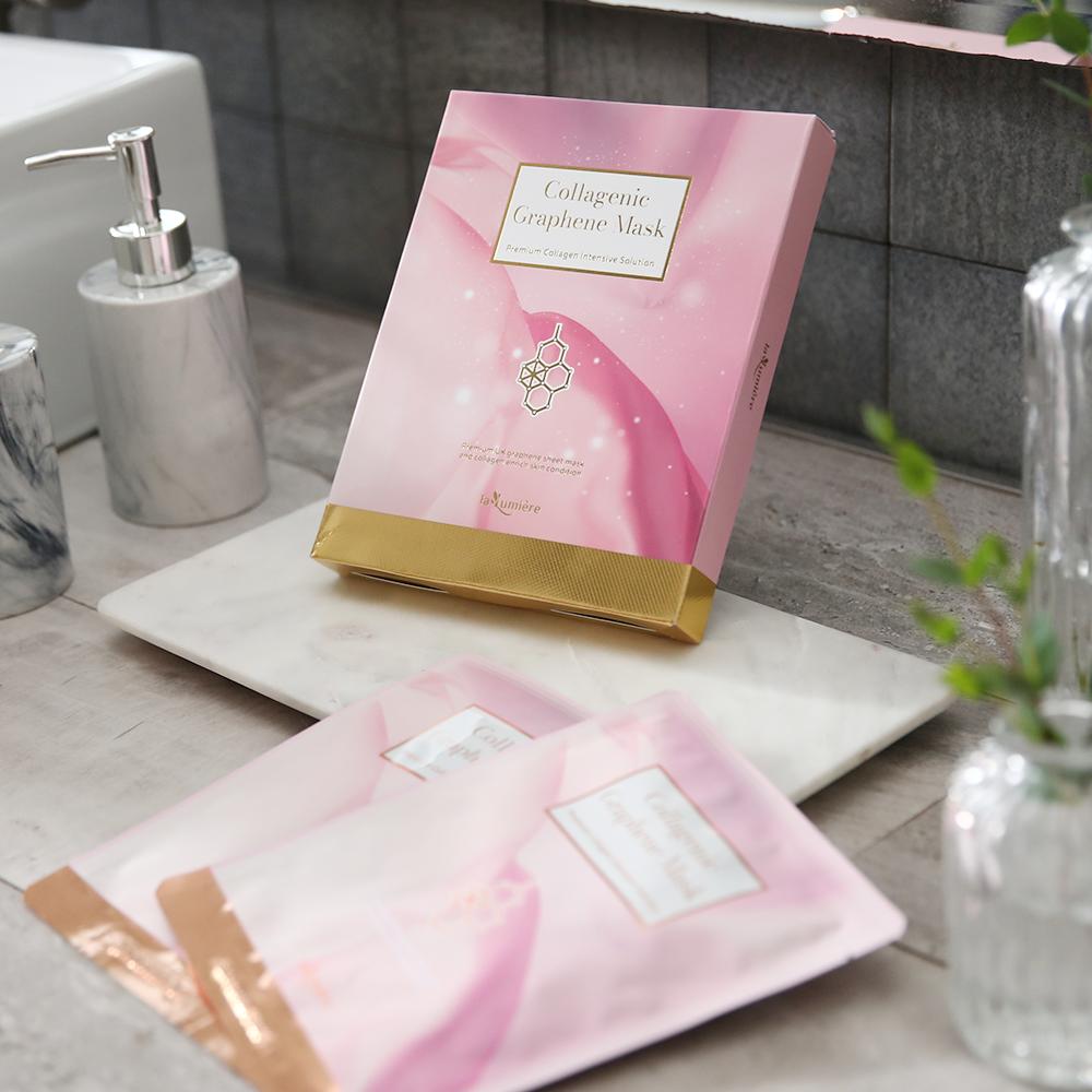 La Lumière Collagen Essence Mask Pack Graphene Microcurrent Lifting Pack 5 листов, 2 коробки, всего 10 листов, 5 листов