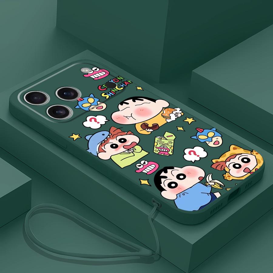 Case for Apple iPhone 17 Pro Max 15 Air XS XR 12 Plus 16 7 8 13 Mini 11 Phone Cover New Crayon Shin-chan