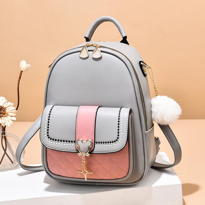 Bag Women's 2025 New Trendy Fashion One Shoulder Oblique Span Multi-purpose Soft Leather Women's Bag Large Capacity Backpack Student Bag