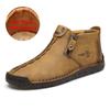 Новые повседневные ботинки martin со средним верхом, мужские большие ботинки, сшитые вручную, высокие кожаные ботинки на молнии для внешней торговли, кроссовки
