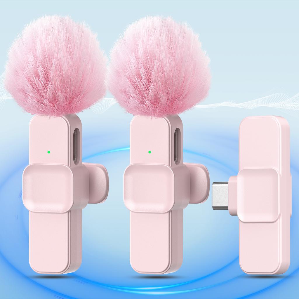 BEPAN New Wireless Lavalier Microphone Portable Audio Video Recording Mini Microphone for Android PC Camera Live Gaming Phone