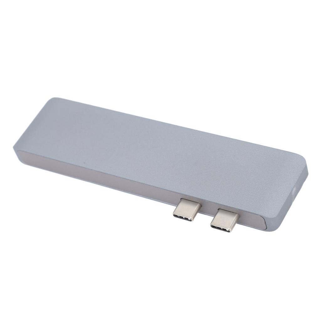 Docking Station 10Gbps 5Gbps USB3.0 Interfaces Memory Card Reader Lightweight Portable Type C Hub for MacBook Gray