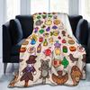 Creature in Stardew Valley Fashion Blankets Flannel Cute Jimino Animals Warm Throw Fashion Blanket for Home Couch Quilt Multi-function
