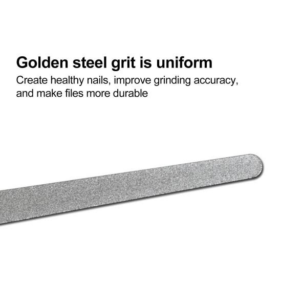 Пилочка для ногтей, двухсторонняя, устойчивая к истиранию, износостойкая, из нержавеющей стали, шлифовальный инструмент для ногтей