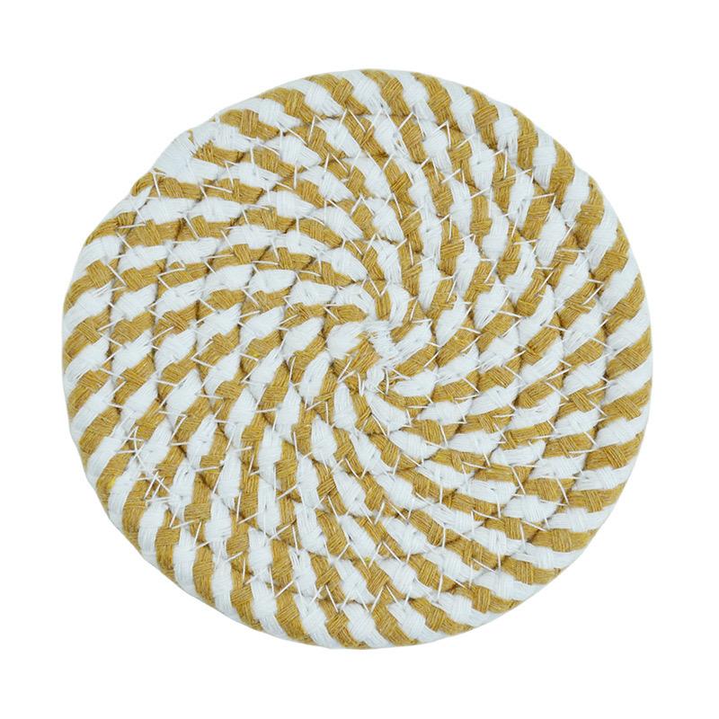 Круглая хлопковая подставка под тарелку для обеденного стола, кухонные принадлежности, термостойкая подставка под стакан для кофе и напитков