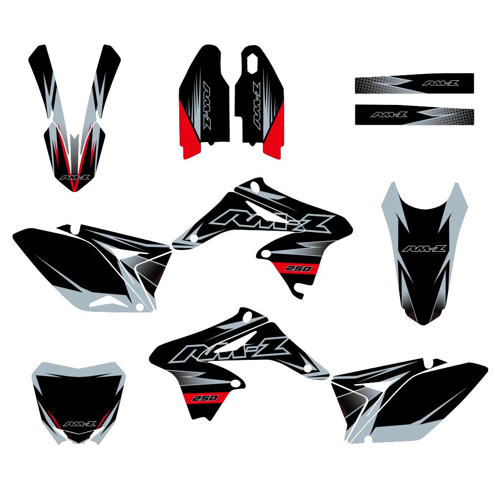 Полный комплект наклеек для эндуро-мотоцикла Suzuki RMZ250 2010-2014