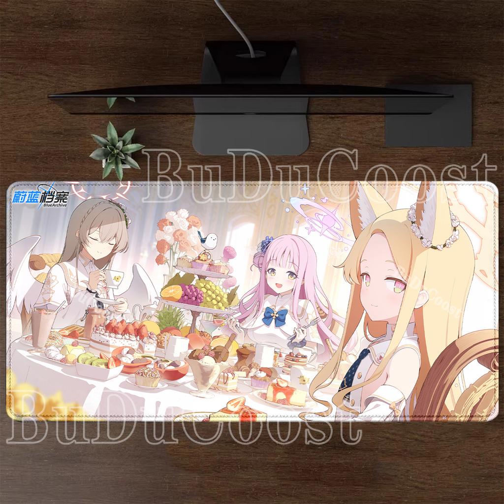 HD Printing Misono Mika Blue Archive Gaming XXL Mousepad Office Accessories Non-slip Mouse Pad Keyboard Anime Sexy Girl Desk Mat