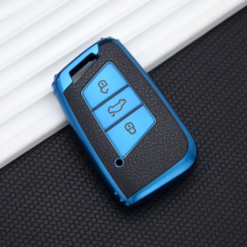 TPU Car Remote Key Case Cover Shell For Volkswagen VW Magotan Passat B8 Golf For Skoda Superb A7 Smart 3 Buttons Auto Decoration