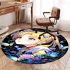 Sailor Moon Pattern Round Rug, Indoor/Outdoor Mat, for Picnic, Gameroom, Bedroom, Office, Living Room, Home Decor Carpet, Birthday Gift