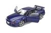 SOLID O Nissan Skyline GT-R Diecast Car 1/18 Scale NISSAN SKYLINE GT-R (R34) 1999 (Midnight Purple) [Parallel Import]