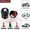 Car Tire Valve Caps Keychain For Peugeot 108 206 207 208 301 307 308 408 408X 508 2008 3008 4008 5008 RCZ Car Accessories