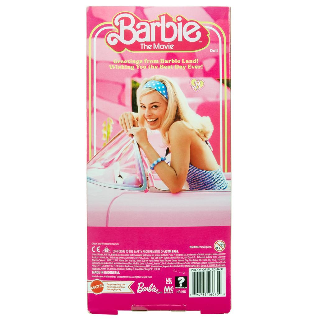 Mattel Кукла Барби в клетчатом платье Возраст 3+ (Кукла для переодевания) (HPJ96)