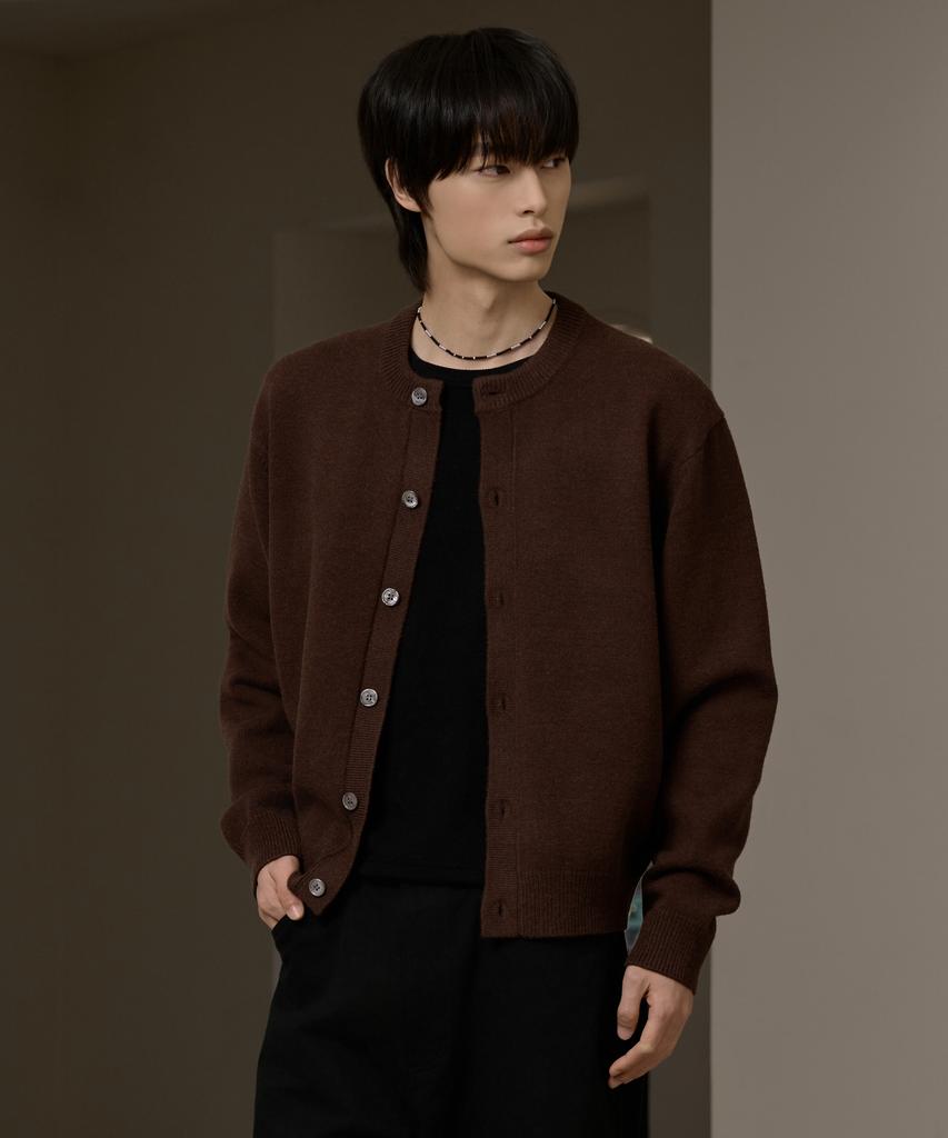 Hyoji Fw Стираемый Базовый Круглый Укороченный Вязаный Кардиган (7 цветов)