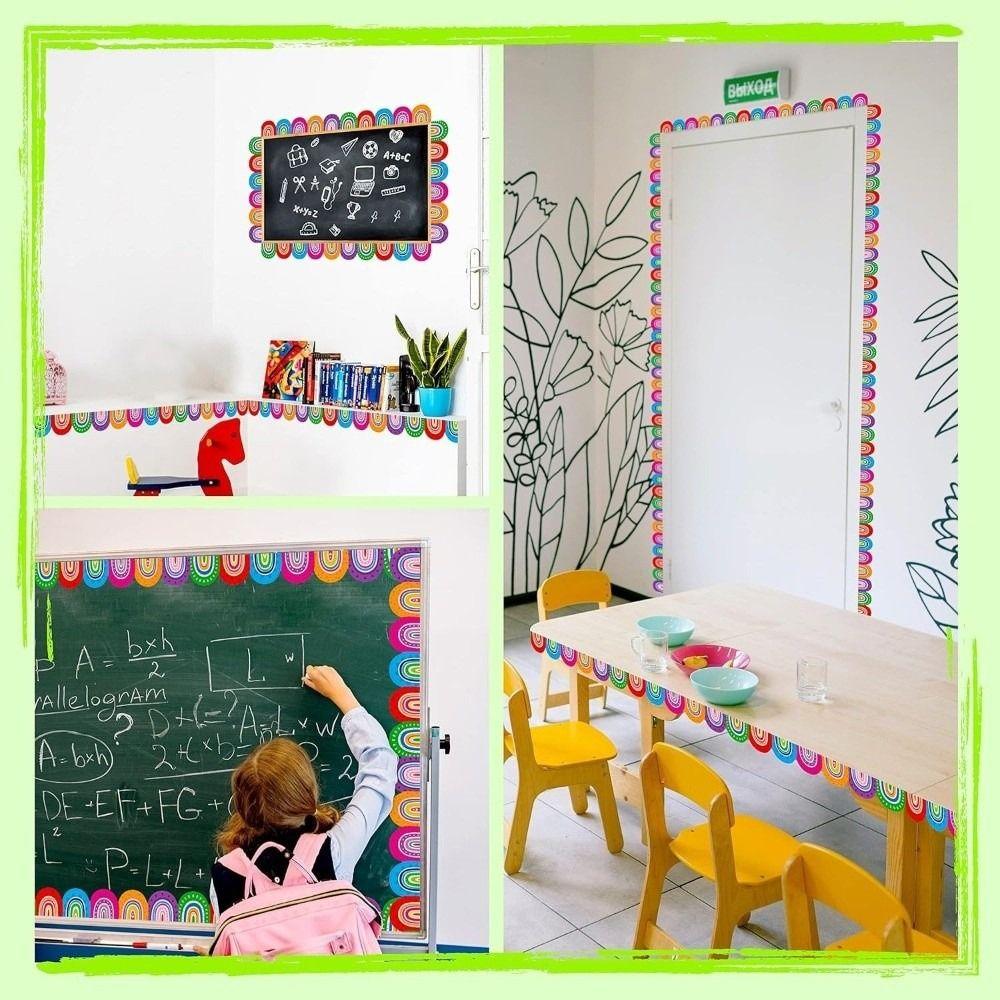 1 рулон Креативная самоклеящаяся бордюрная лента для доски 5,5 см бумажная бордюрная лента украшения для класса DIY бордюрная бумага поделки ручной работы