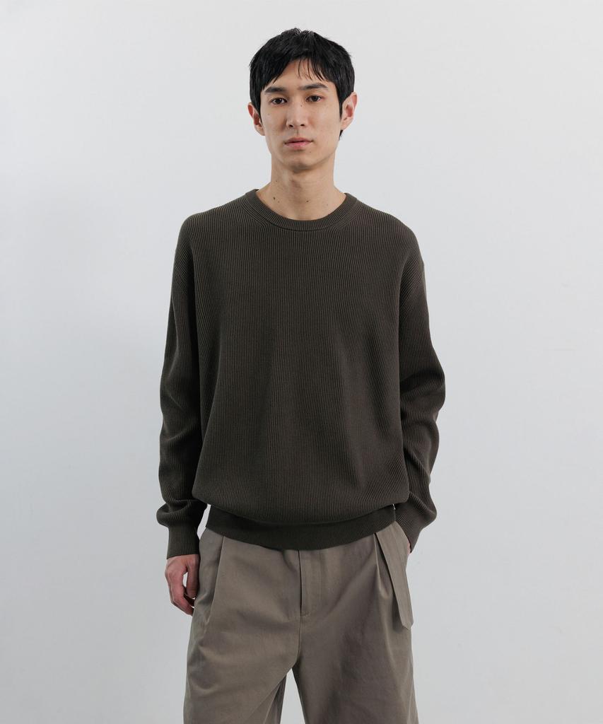BLANKROOM All-Weather Crew Knit_Cloudy Olive