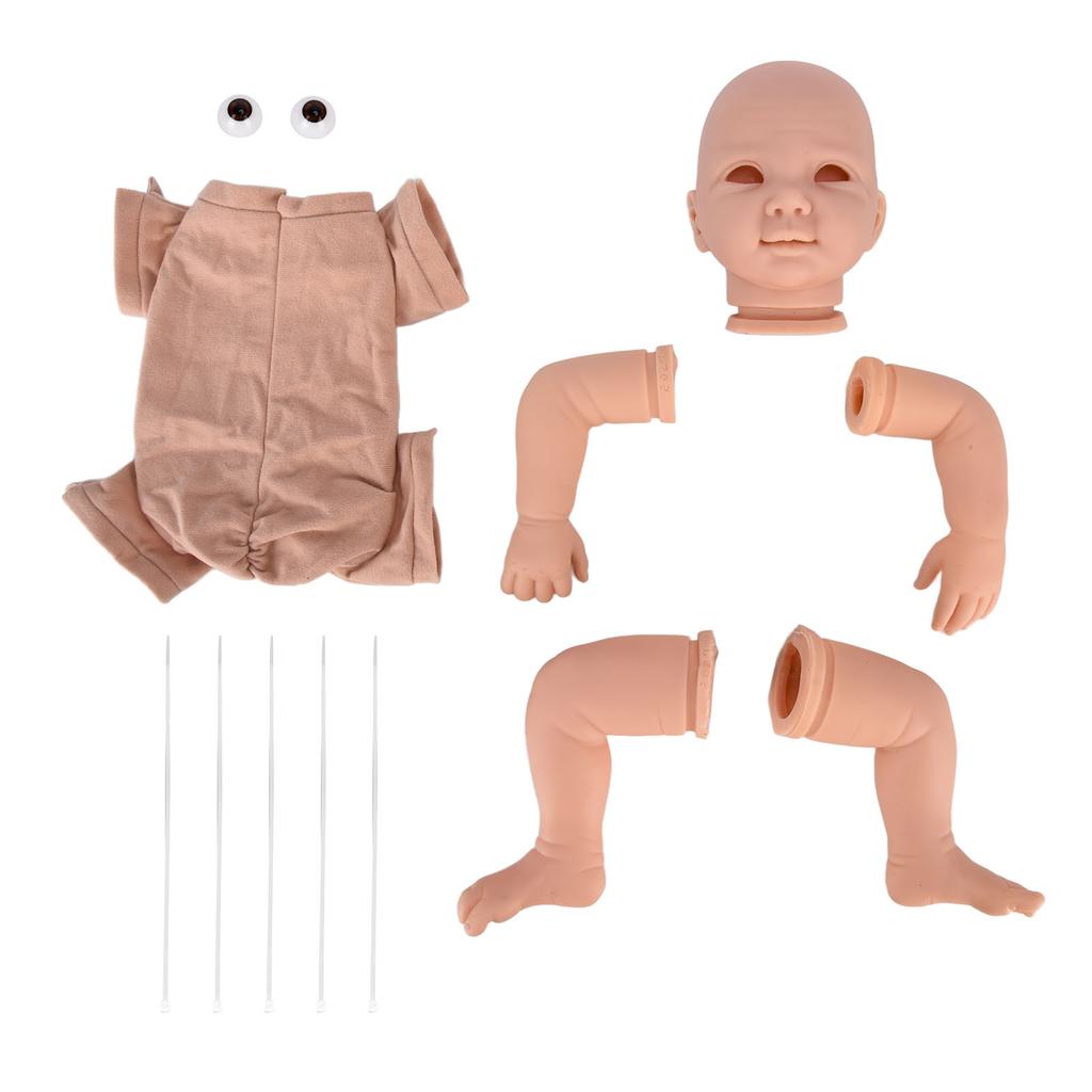 21 Inch Reborn Doll Kit Soft Vinyl Simulated DIY Unpainted Baby Doll Parts Mold Accessories for