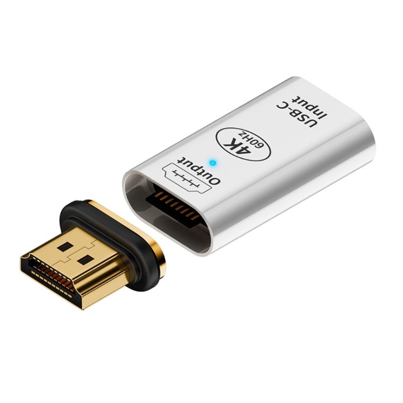 Магнитный адаптер HDTV Поддержка 4K/60 Гц 1080p TypeC гнездо к разъему HDTV