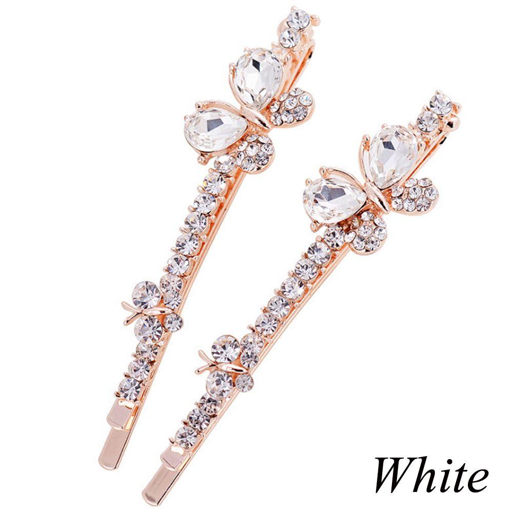 1 пара модных головных уборов с блестящим краем, заколка-заколка для волос со стразами и кристаллами в виде бабочки