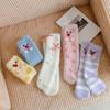 Cute Eyes Plush Dot Socks Soft Thicken Warm Socks Ins Mink Fur Socks  Girls