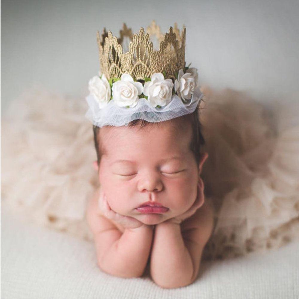 Kids Gift Boys Girls Princess Crown Hair Band 1 Years Old Baby Birthday Hat Flower Headwear