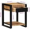 Side Table 40 x 40 x 50 cm Rough Solid Mango Wood