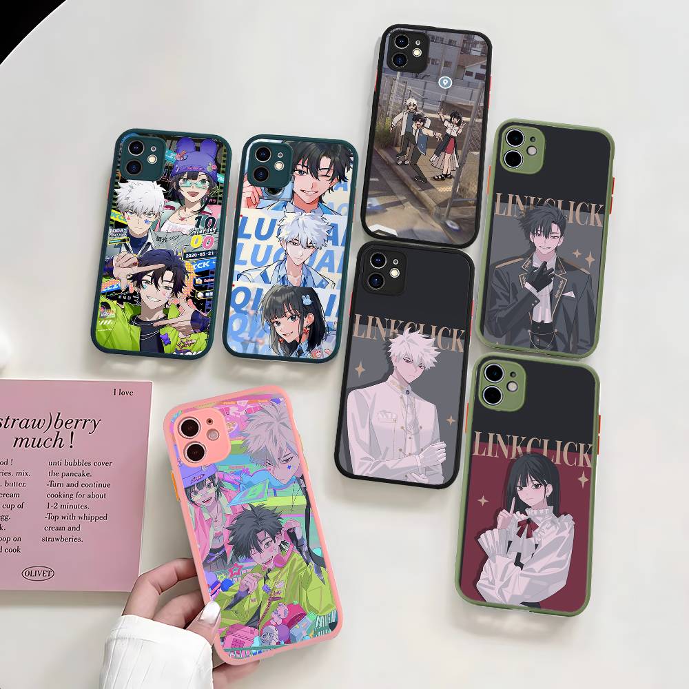 Популярный аниме чехол L-Link-Click для iPhone 16 15 14 Plus 15 13 12 11 Pro Max X XS MAX Матовый чехол