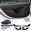 Накладки на пороги от пинков для Hyundai Elantra 2024 2025 LHD RHD Автомобильные кожаные карбоновые коврики Аксессуары для отделки салона