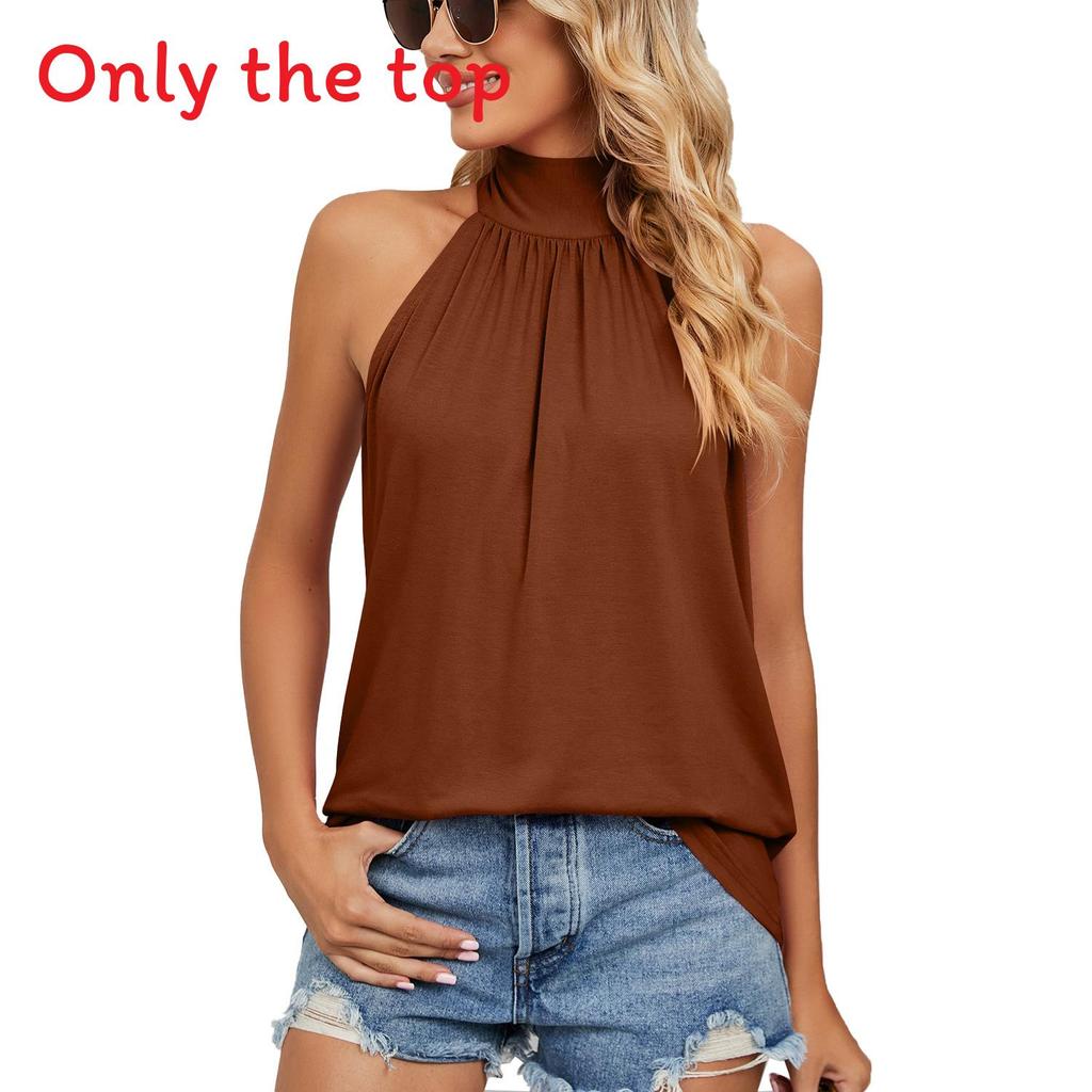 Sleeveless Knit Tank Top For Women With Tie Details Summer Casual Wear