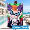 Custom Name Friendship Adventures OddParents Beach Towel Microfiber Beach Towel, Lightweight and Quick-Dry, for Summer Travel, Swimming Pool Gift