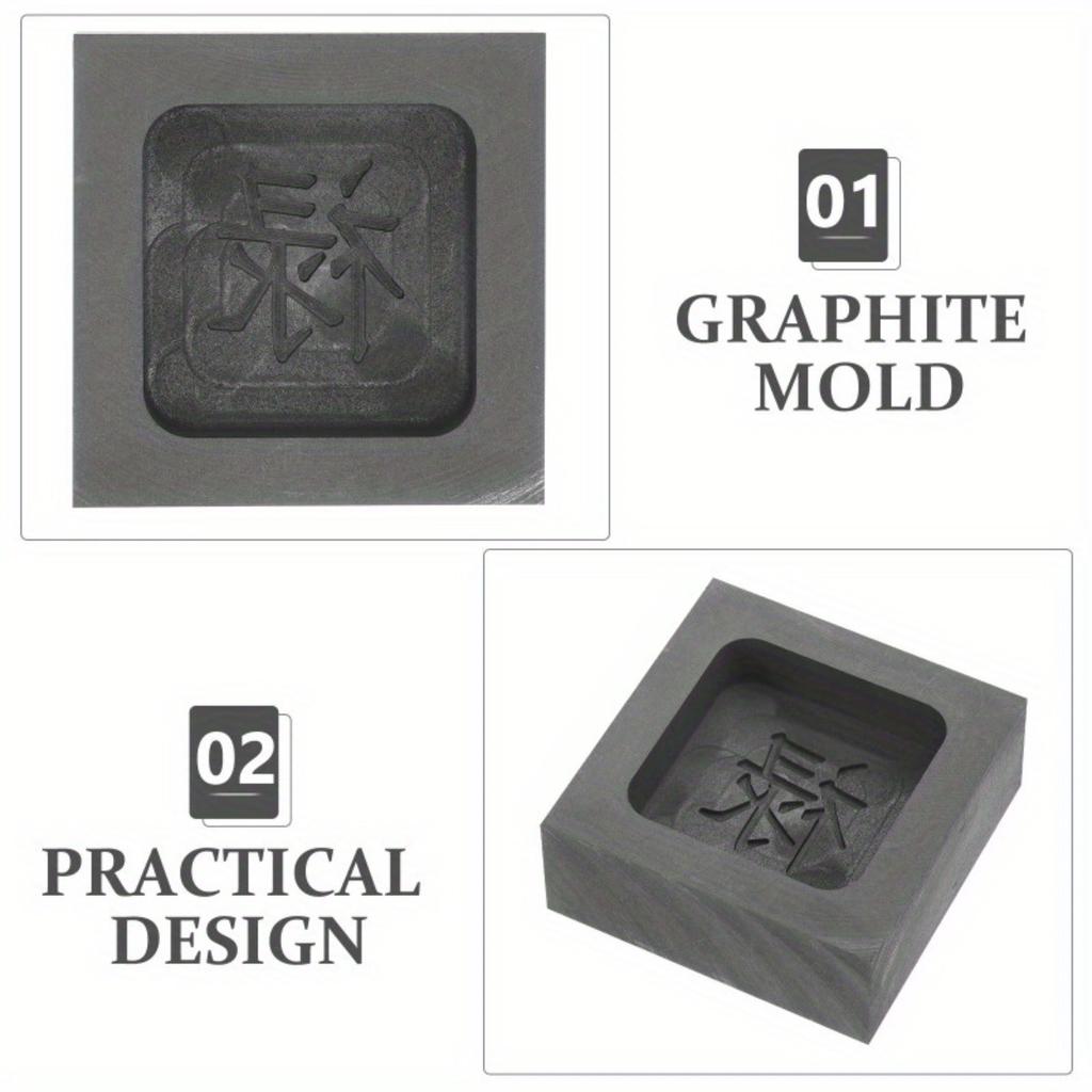 1pcs Casting Graphite Molds DIY Metal Molds Alchemical Waste Melting Tools Profiled Graphite Molds Precious Metal Ingot Slots