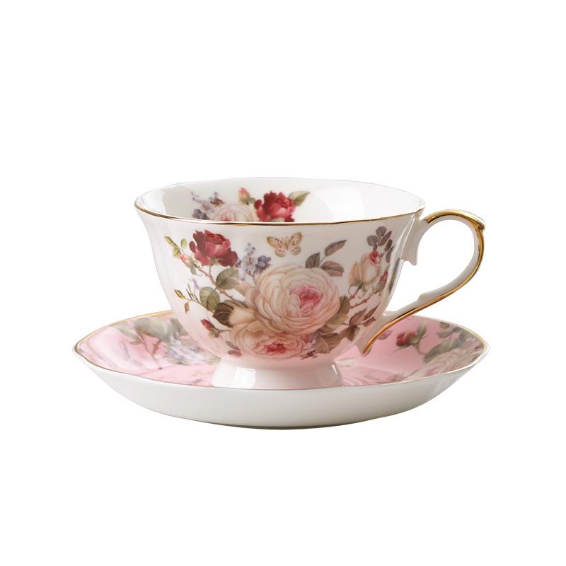 Керамическая кофейная чашка с изображением цветка камелии для домашнего хозяйства, чашка для послеобеденного чая