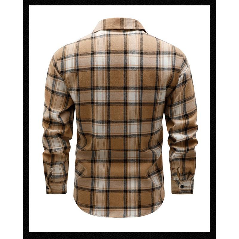 Men S Vintage American Style Cleanfit Short Sleeve Plaid Shirt