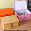 Tinplate Storage Tin with Keyed Lock, Metal Case for Jewelry, Medicine, Keys, and Small Items on Desk or Dresser