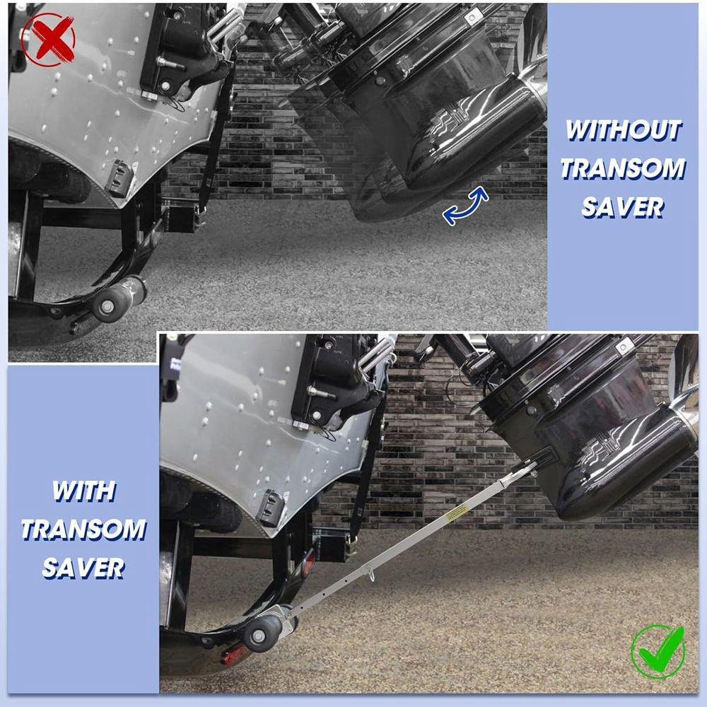 Комплект серебристых регулируемых транцевых упоров, от 23 до 35 дюймов, композитная головка удерживает двигатель, роликовые и прицепные крепления