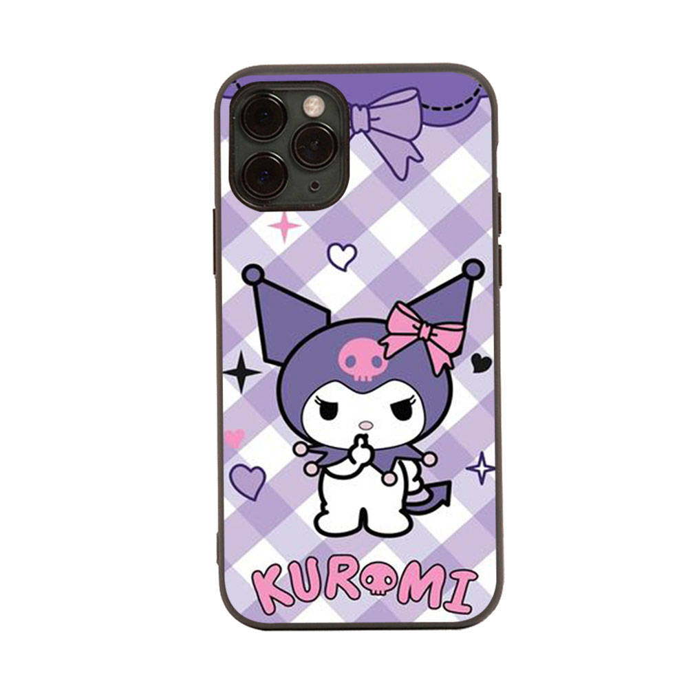 HK9 Kuromi Black Sofe Case for Samsung Note 20 Lite S24 Ultra S23 A03 A05 A06 A11 A71 A15 A16 A13 A24 A25 A33 A52 A53 A50 M55 M35 Plus