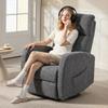 Recliner Swivel TV Chair with Heat and Vibration Massage, Reclining Function, Rocking Function Dark Gray