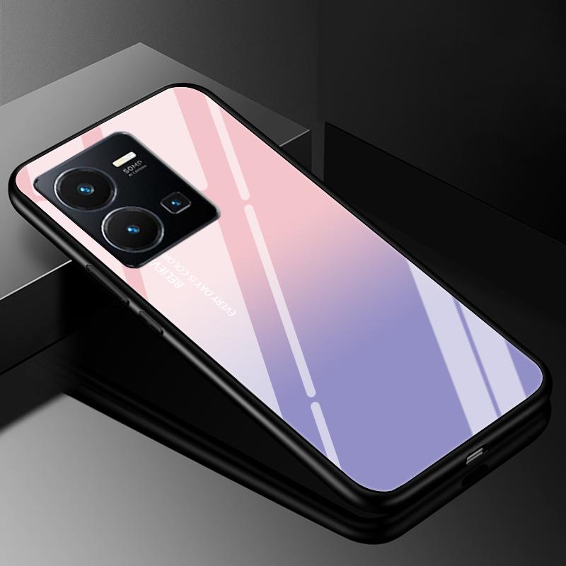 Чехол-крышка для VIVO Y35 2022, Чехлы из закаленного стекла для Vivo V21 5G 4G V21E Y11S Y12S Y20S V20 SE Y03 V2022 V2023, Жесткий задний бампер