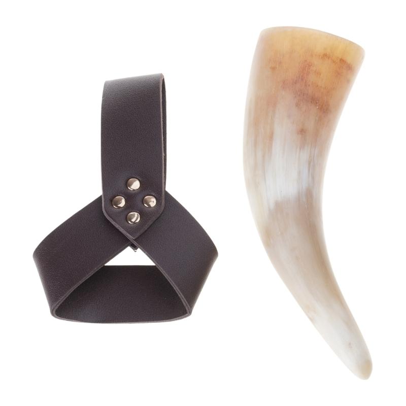 2 шт. Питьевой рог викинга с кожаными чехлами, Пивная кружка эпохи Возрождения, Средневековый пивной стакан, Костюмы для косплея на Хэллоуин