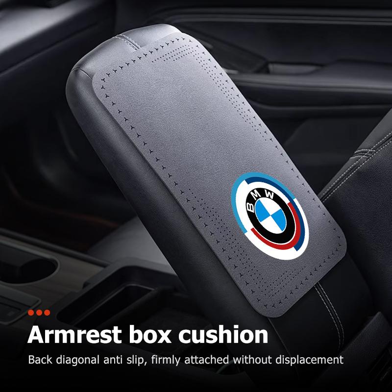 Car Seat Center Console Arm Rest Mat Leather Armrest Pad For BMW X3 X5 M5 M3 E46 E90 E60 F10 E39 F30 E36 G30 E87 E70 ZAH5