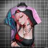 Sexy Anime Girl 3d Print T Shirt Tops Men's Women's Fashion Sports Large Size Tops Tees Sexy Girls Summer Tshirt Kids Clothing