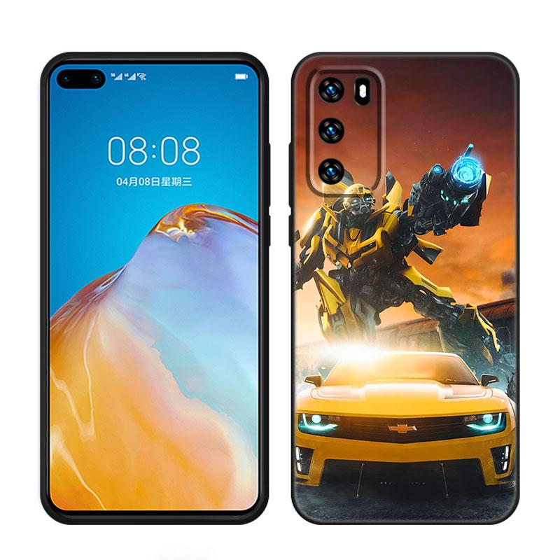 Трансформеры Шмель Черный чехол для телефона Huawei P10 P20 P30 P40 Lite P50 P60 Art P50E P Smart Z 2018 2020 2021 Pro 2019