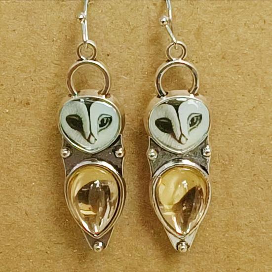 1 пара женских сережек-крючков в стиле ретро, этнический стиль, в форме совы, висячие серьги в стиле бохо, для повседневного свидания, выпускного вечера