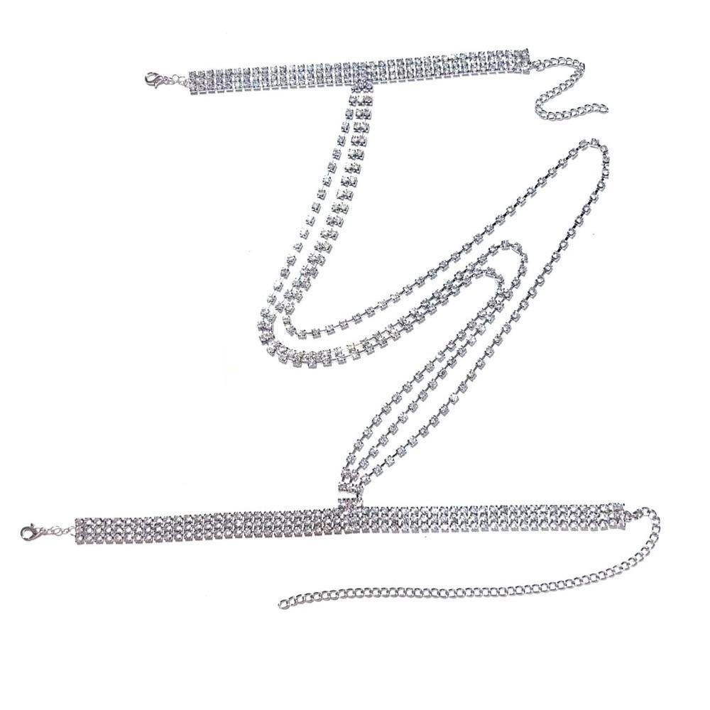Adjustable Tassel Arm Chain Multilayer Rhinestone Bracelet Up Down Arm Bangle  Arm Accessories