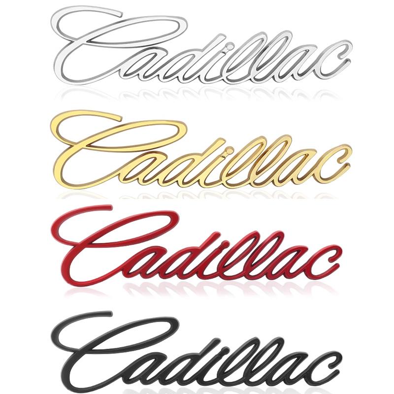 9.5x2.5cm Car Fender Side Sticker Rear Trunk Metal Emblem for Cadillac Escalade ATS BLS CT4 CTS EXT STS XLR XT4 XT5 Deville DTS