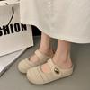 Fashion New Women's Slippers Comfortable Mesh Fabric Women's Shoes Slippers Fashion Summer Women's Shoes Baotou Slippers