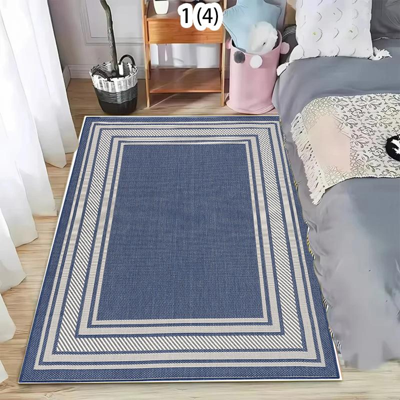 Minimalist Are Rug Soft Non-Slip Washable Area Carpet Modern Geometric Border Floor Mat Doormat for Living Room Bedroom Entryway