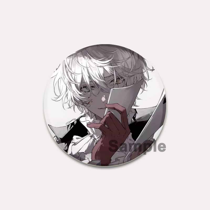 32/44/58 мм Булавка Bungo Stray Dogs Круглая мультяшная брошь ручной работы для рюкзака, одежды, аксессуаров, аниме-коллекции, значков, украшений