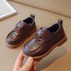 Новая корейская версия, детская кожаная обувь, модная детская обувь для малышей, мягкие однотонные туфли для мальчиков, однотонная повседневная обувь