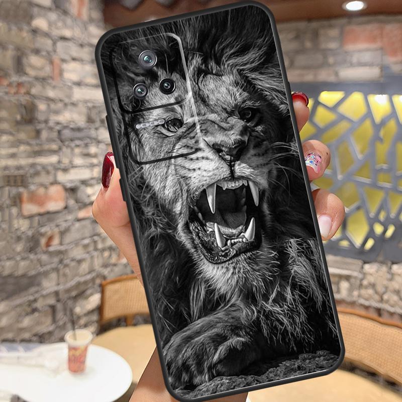 Чехол со львом для Xiaomi 15 Ultra 13 14 11T 12T 13T 14T Pro POCO X7 X3 X5 X6 Pro M6 F5 F6 Pro